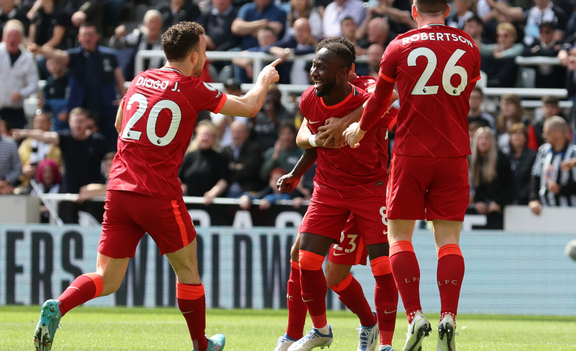 Naby Keita festeggia il suo gol grazie al quale il Liverpool ha battuto il Newcastle